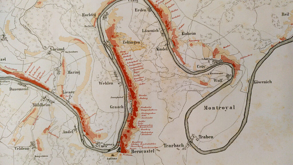 Weinbau - Karte Saar und Mosel